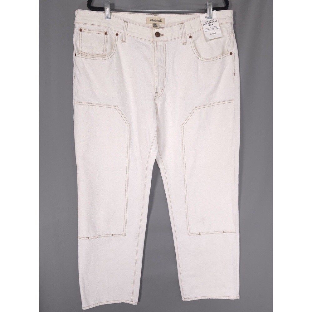 MADEWELL Women's 32 New Jeans Dean Easy Straight Double Knee Button Fly NU051